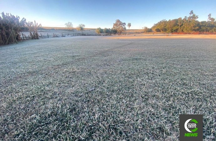 Medianeira registrou mínima de 0°C e geada nesta madrugada