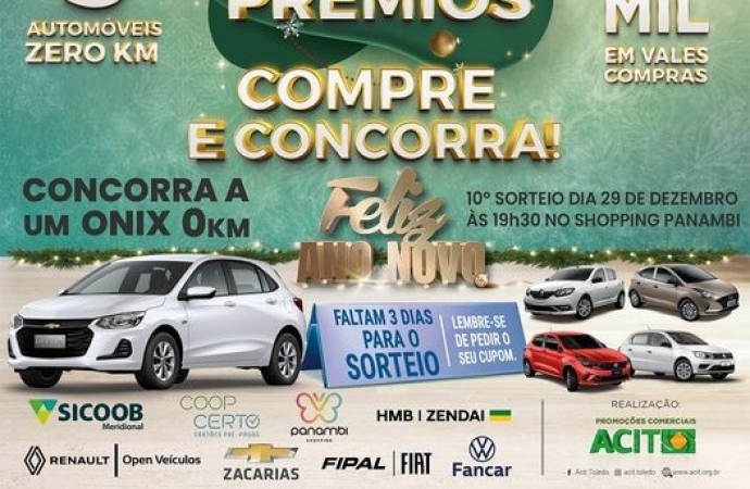Moradora de Santa Helena fatura carro 0Km de promoção da ACIT em Toledo