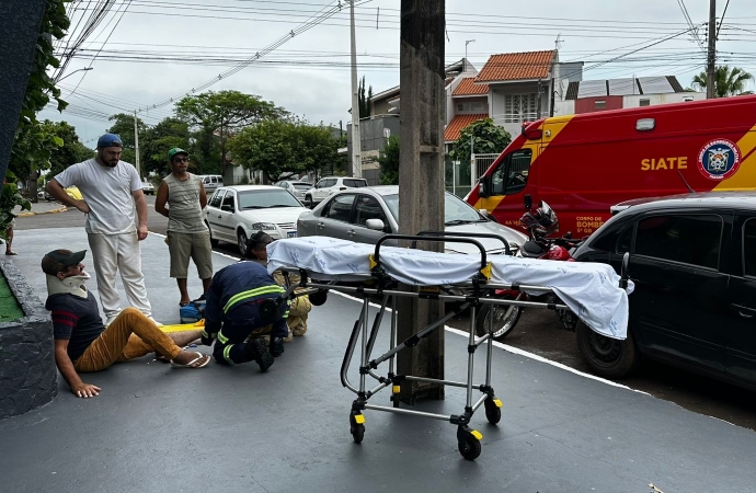 Motociclista é atingido por caminhão em São Miguel do Iguaçu