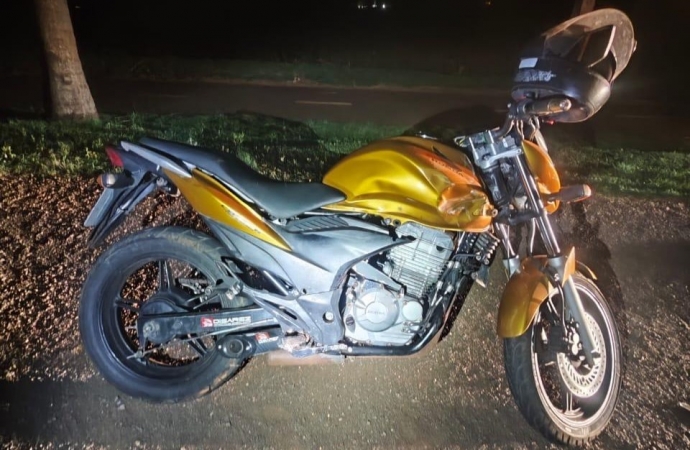 Motociclista fica ferido em acidente na PR 488 em Santa Helena