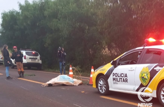 Motociclista morre em acidente na PR 495, em Missal