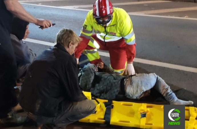 Motociclista se envolve em acidente na BR 277 em Medianeira