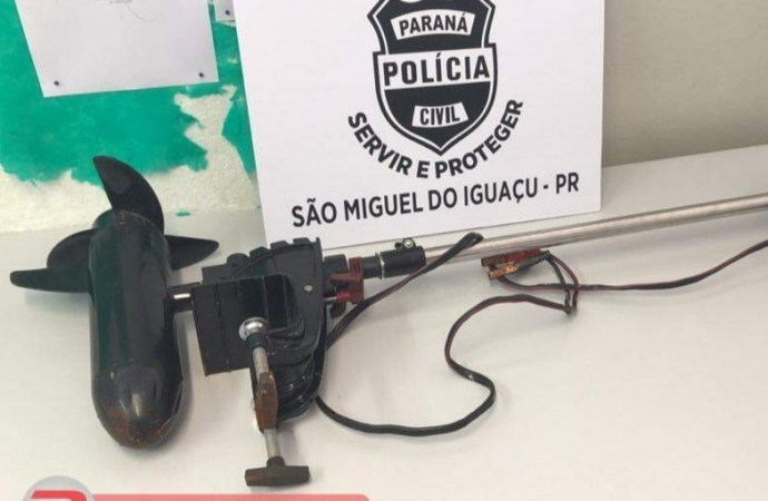 Motor elétrico de barco roubado é recuperado pela Polícia Civil em São Miguel do Iguaçu