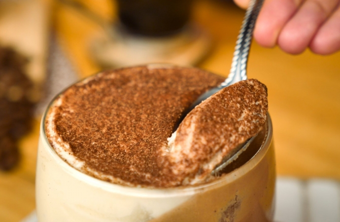 Mousse de capuccino cremoso