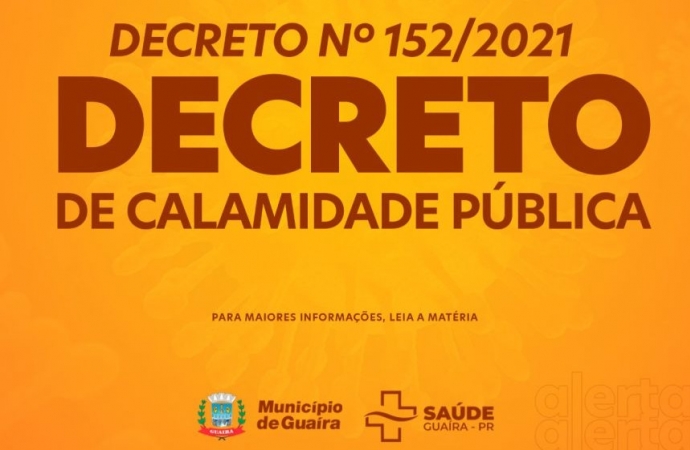 Guaíra decreta Estado de Calamidade Pública