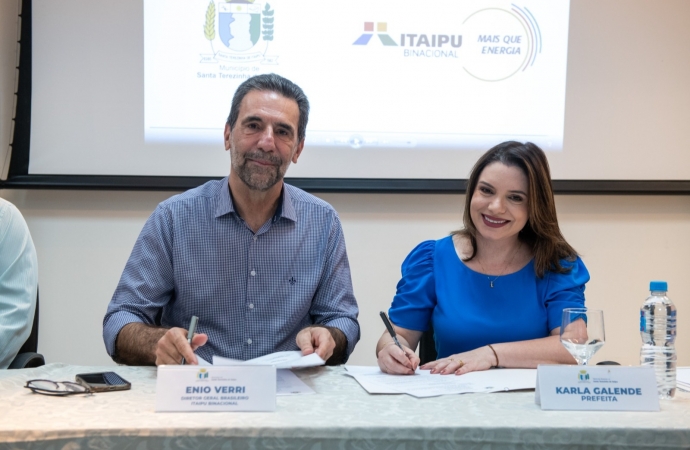 Município de Santa Terezinha de Itaipu e Itaipu Binacional anunciam novos investimentos no valor de 1,4 milhão