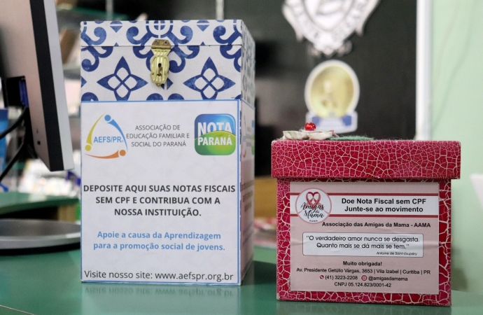 Nota Paraná: doação de notas fiscais fortalece trabalho social das entidades cadastradas