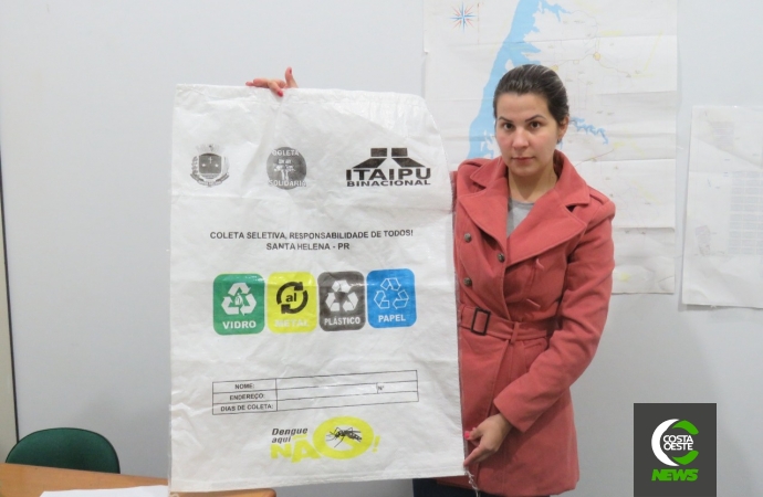 Novos sacos de ráfia para depósito de material reciclável serão entregues em Santa Helena