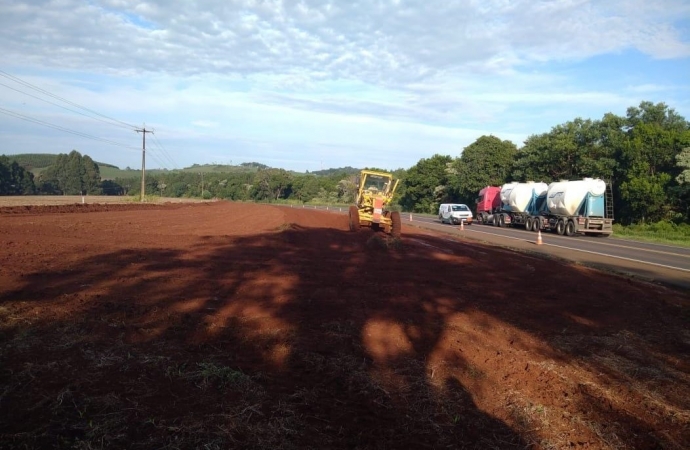 Obras de implantação de terceiras faixas avançam na BR-277