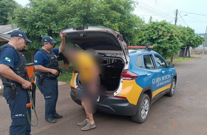 Operação conjunta da Guarda Municipal e Polícia Civil cumpre mandado de prisão em São Miguel do Iguaçu