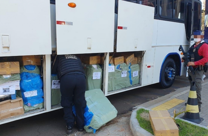 Operação Escudo reteve mais um ônibus carregado de mercadorias