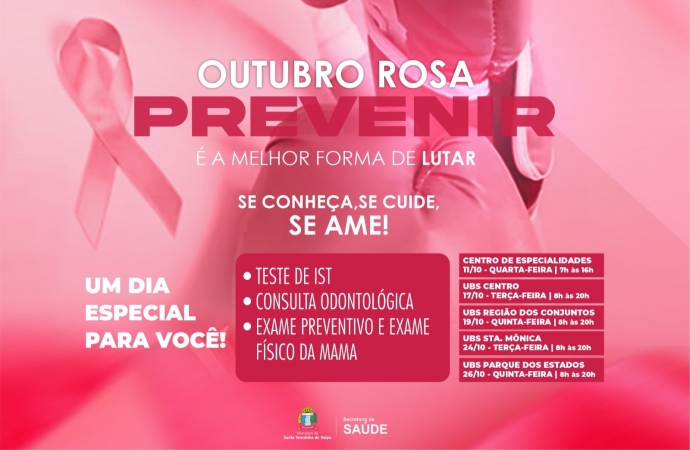 Outubro Rosa: Prevenir é a melhor forma de lutar