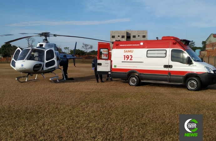 Paciente com suspeita de infarto é transferido de Santa Helena para Cascavel