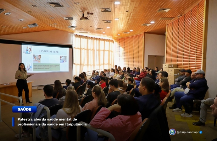 Palestra aborda saúde mental de profissionais da saúde em Itaipulândia