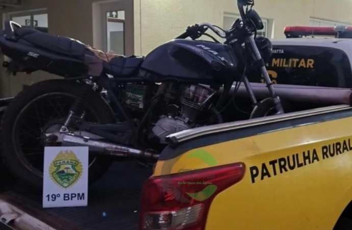 Patrulha Rural de Santa Helena apreende moto irregular e piloto sem CNH