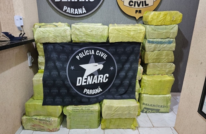 PCPR apreende quase uma tonelada de maconha em São Miguel do Iguaçu
