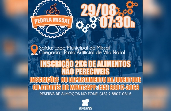 Pedala Missal será no próximo domingo (29)