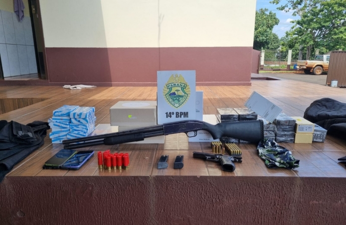 Perseguição na BR-277 termina com dois homens presos e arsenal apreendido em São Miguel do Iguaçu
