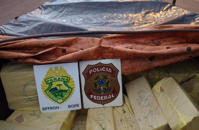 PF e BPFRON realizam apreensão de cigarros avaliados em R$ 1.4 milhões
