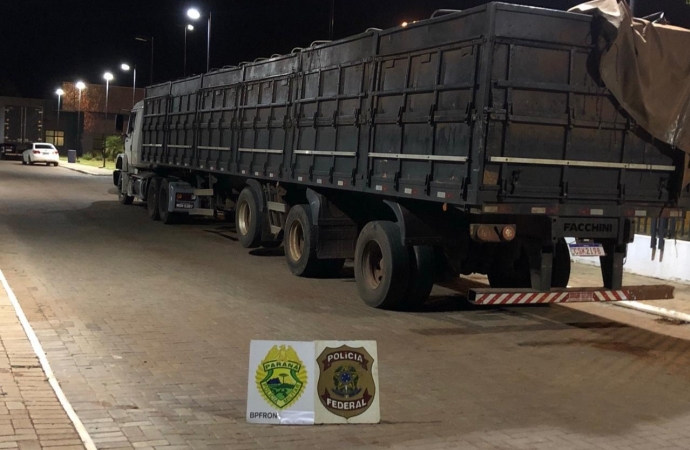 PF e BPFRON realizam nova apreensão de caminhão com carregamento de R$ 1,9 milhões
