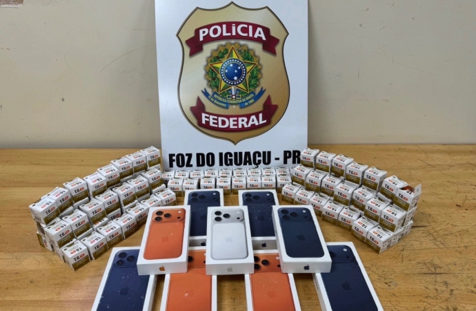 PF prende motorista com celulares e medicamento contrabandeado em Foz do Iguaçu