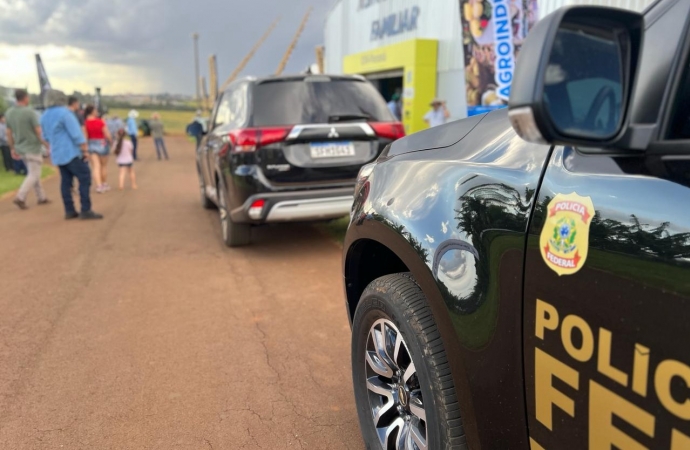 PF realiza segurança do ministro do desenvolvimento agrário em visita ao Show Rural