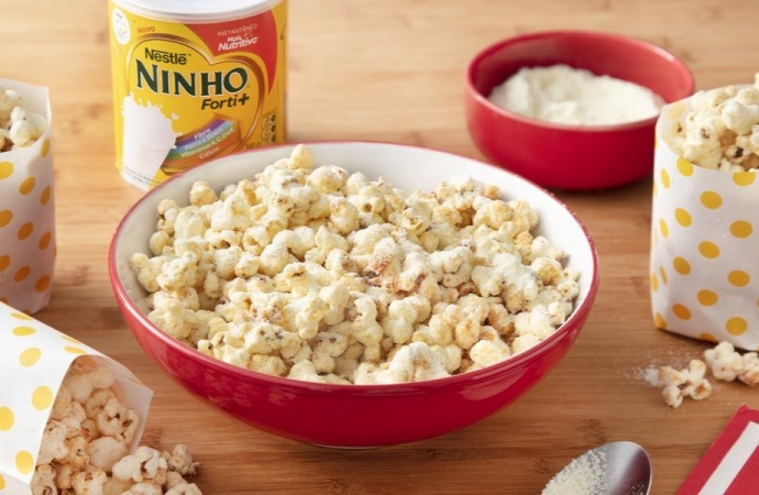 Pipoca de leite ninho super fácil