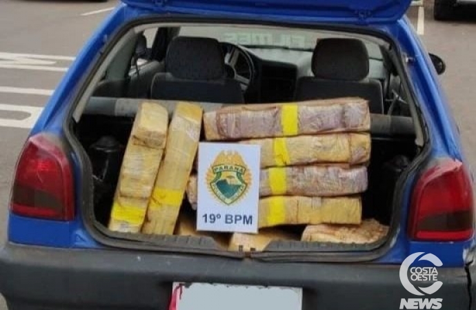 PM apreende 100 kg de maconha em Ouro Verde do Oeste após denúncia