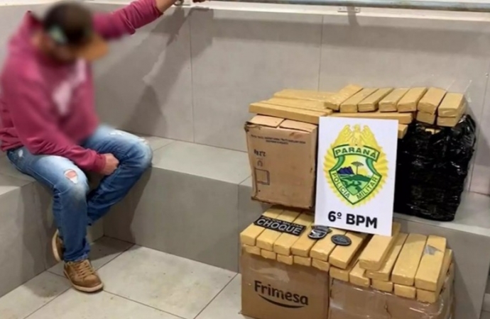 PM apreende 165 quilos de maconha após perseguição na BR 277