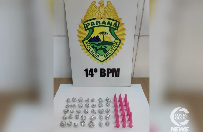 PM apreende crack e cocaína em Medianeira