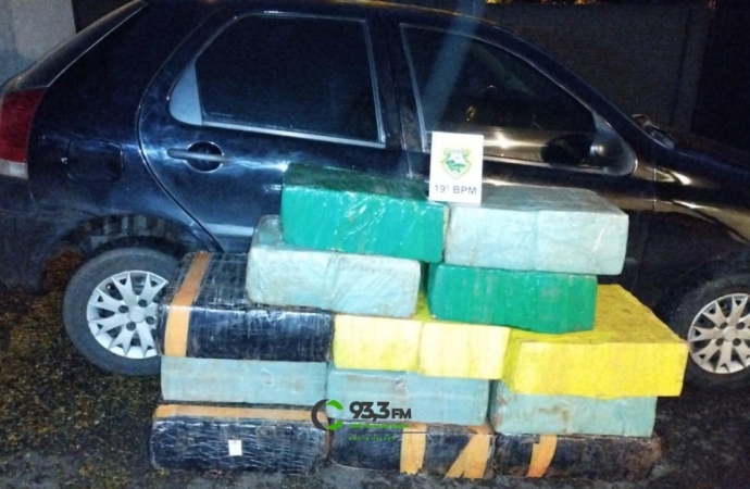 PM de Diamante D’Oeste prende motorista transportando 500 kg de maconha