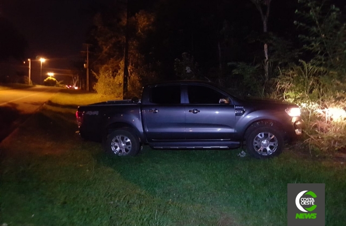 PM de Guaíra recupera caminhonete levada durante assalto em propriedade rural