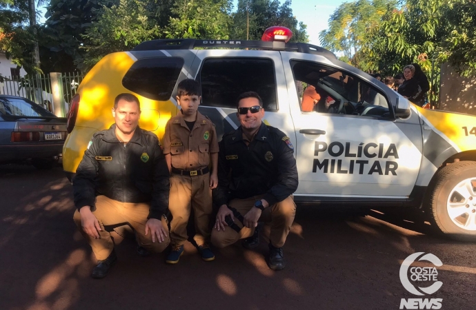 PM de Itaipulândia realiza surpresa para fã-mirim em seu aniversário