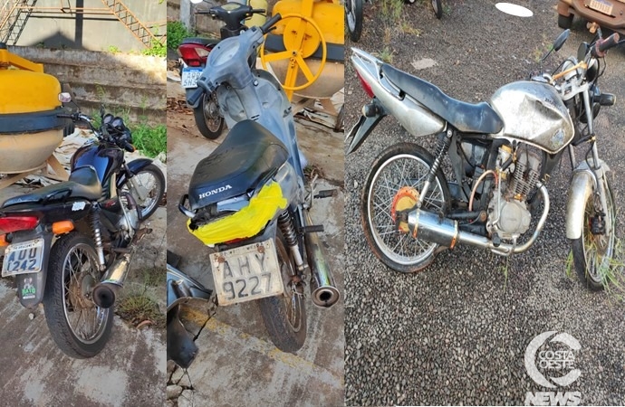 PM de Medianeira recupera motos furtadas