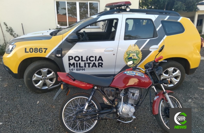 PM prende homem e recupera moto que havia sido furtada em Medianeira