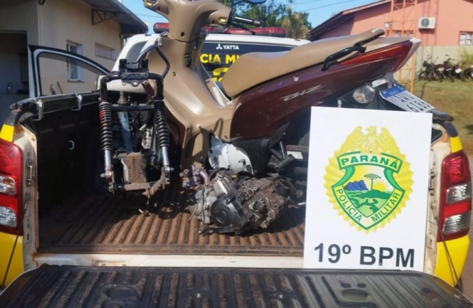 PM recupera moto, patinete e peças furtadas e detém mulher em Santa Helena