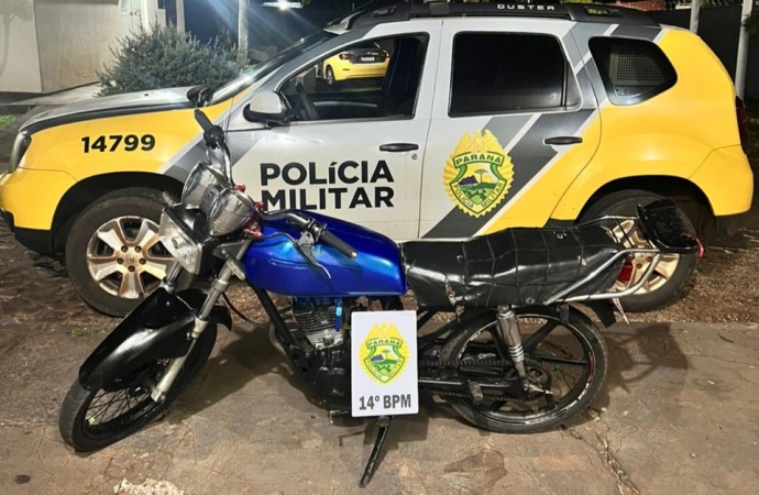 Polícia apreende motocicleta irregular e sem documentação em Medianeira