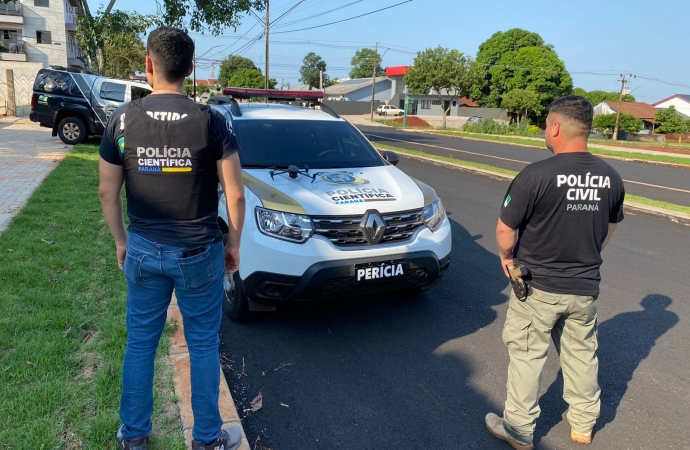 Polícia Científica realiza perícia em local de acidente que vitimou jovem em Santa Helena