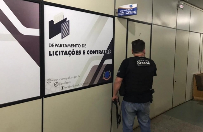 Polícia Civil faz operação contra fraude em licitações e cumpre mandados em São Miguel do Iguaçu
