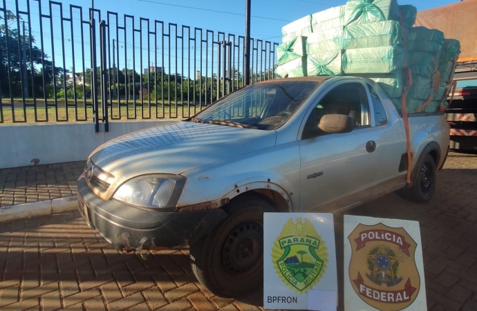 Polícia Federal e BPFRON apreendem dois veículos carregados com cigarros paraguaios