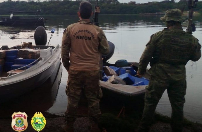 Polícia intercepta embarcação em Santa Helena com uma tonelada de maconha