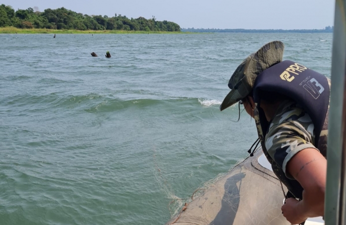 Polícia Militar Ambiental apreende material de pesca predatório no Lago de Itaipu