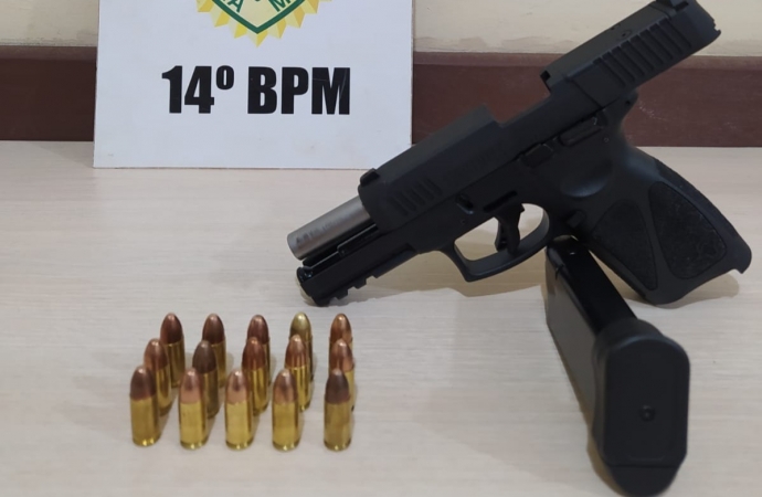 Polícia Militar apreende arma de fogo com munições intactas em São Miguel do Iguaçu
