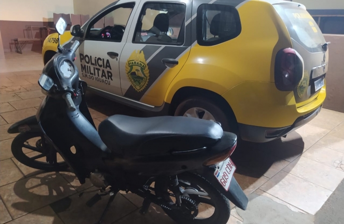 Polícia Militar apreende motoneta adulterada em São Miguel do Iguaçu