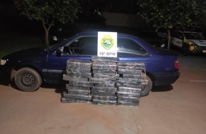 Polícia Militar apreende veículo com 256 quilos de droga em Santa Helena