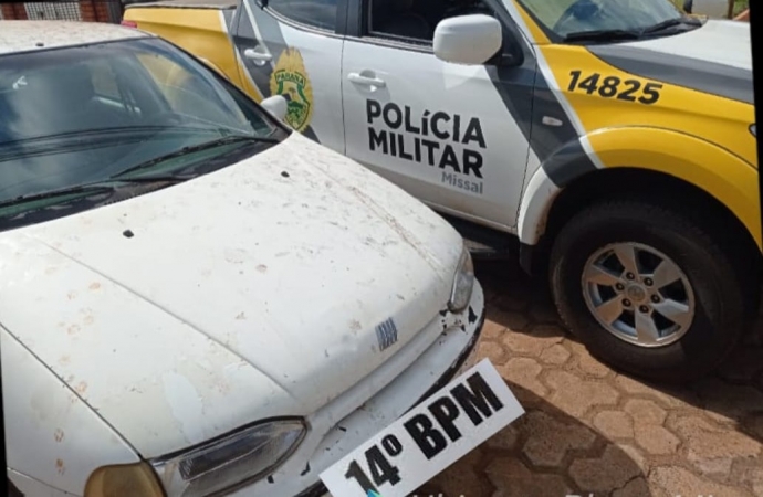 Polícia Militar apreende veículo usado para descer as escadarias da igreja em Missal