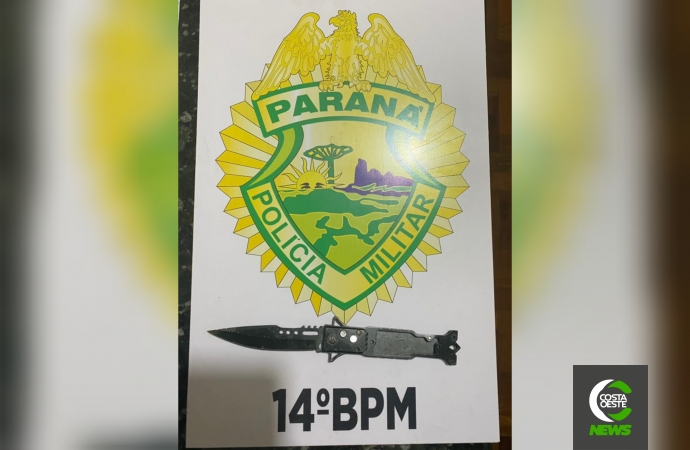 Polícia Militar de Itaipulândia apreende adolescente que portava canivete em colégio