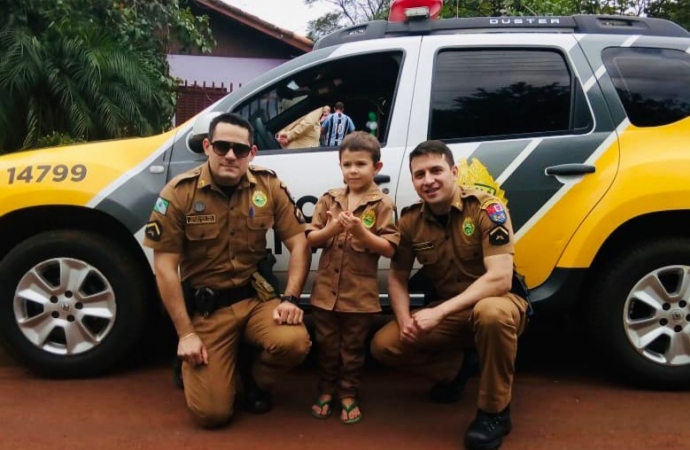 Polícia Militar de Itaipulândia realiza sonho de aniversariante