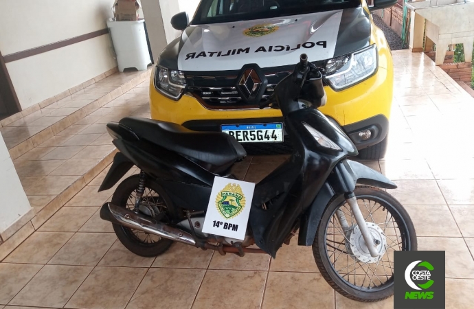 Polícia Militar de Itaipulândia recupera Honda Biz furtada em SMI