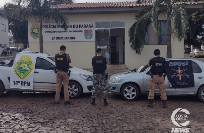Polícia Militar de Medianeira detém quatro pessoas e recupera dois veículos roubados